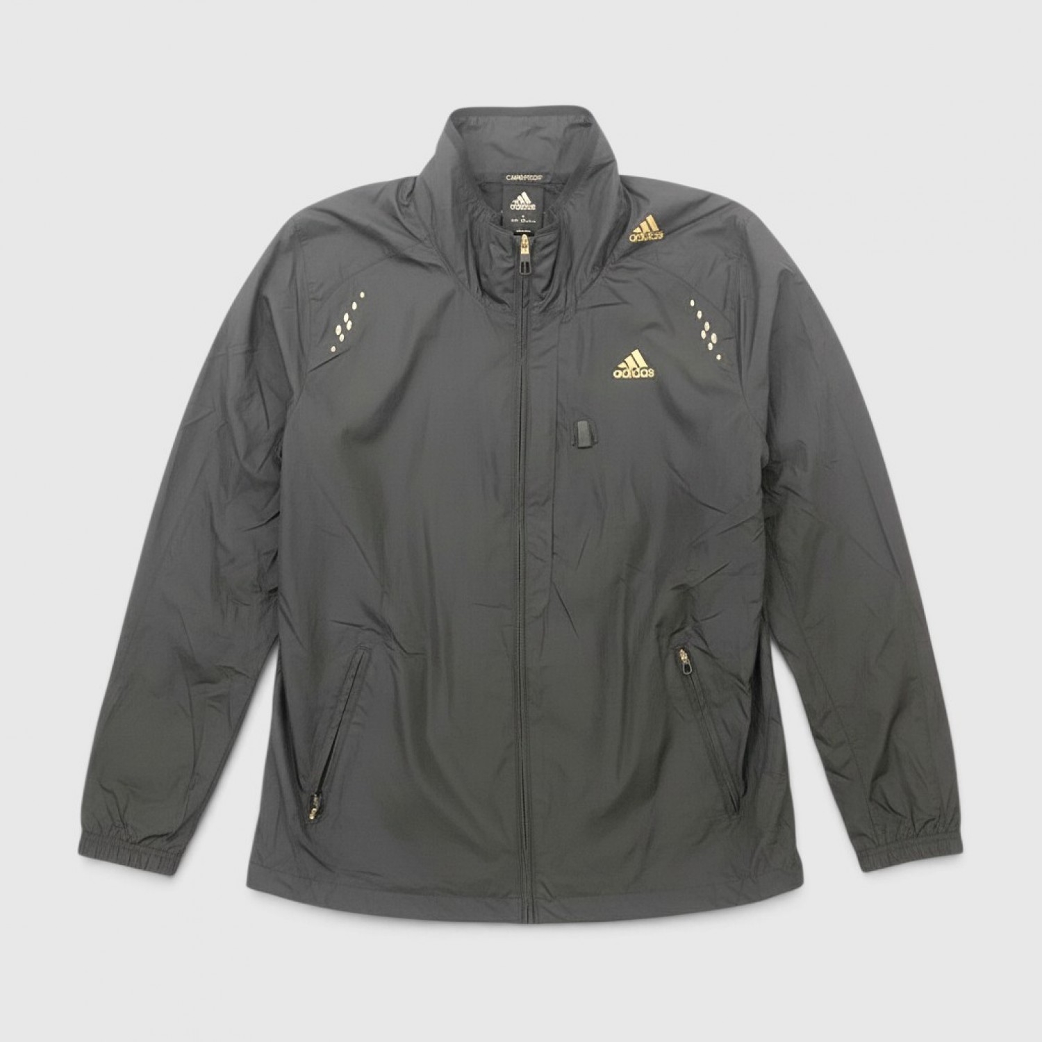 Adidas Αντιανεμικό Τζάκετ Μαύρο Χρυσό /pre owned